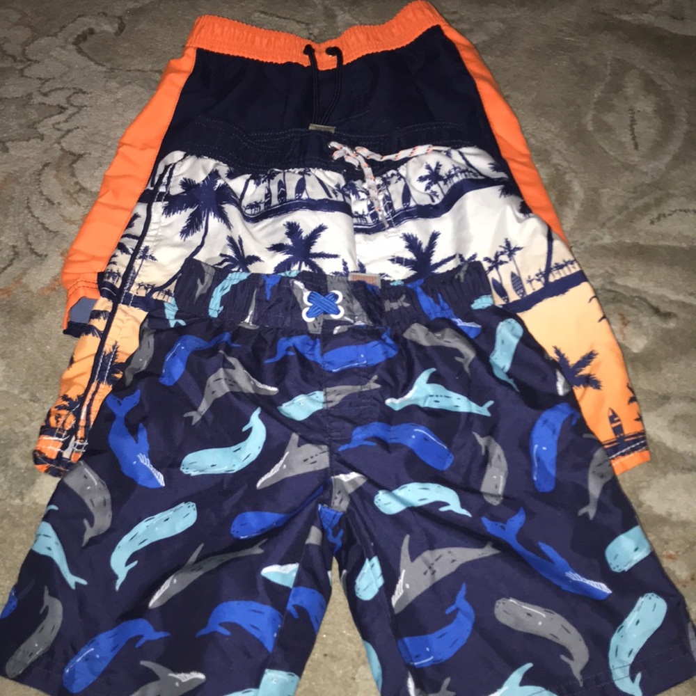 3 Boys swimsuits. Size 7. Minimal wear